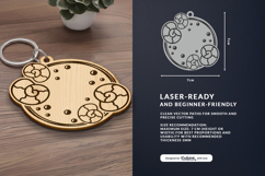 Seashell Round Keychain SVG - Ocean Summer Laser Cut Product Image 2