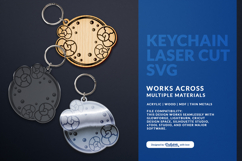 Seashell Round Keychain SVG - Ocean Summer Laser Cut Product Image 3