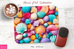 Ocean Seashell Design|Summer Mouse Pad Sublimation Product Image 1