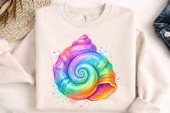 seashell png, beach clipart, ocean design, watercolor shell, rainbow seashell, summer png, coastal clipart, mermaid design, beach sublimation, tropical art