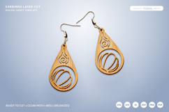 Seashell Teardrop Earrings SVG - Coastal Jewelry SVG Product Image 1