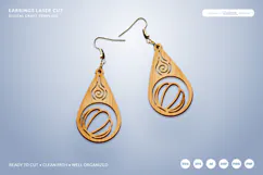Seashell Teardrop Earrings SVG - Coastal Jewelry SVG Product Image 1