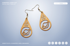 Seashell Teardrop Earrings SVG - Coastal Jewelry SVG Product Image 1