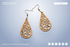 Seashell Teardrop Earrings SVG - Coastal Jewelry SVG Product Image 1