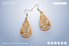 Seashell Teardrop Earrings SVG - Coastal Jewelry SVG Product Image 1