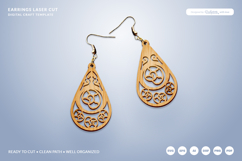 Seashell Teardrop Earrings SVG - Coastal Jewelry SVG Product Image 2