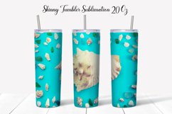 Seashell Skinny Tumbler Sublimation. Summer Tumbler Design Product Image 3