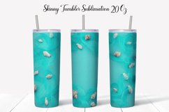 Seashell Skinny Tumbler Sublimation. Summer Tumbler Design Product Image 4