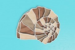 Layered Tropical Seashell Laser Cut File| Layered SVG Product Image 1