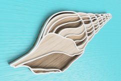 Layered Tropical Seashell Laser Cut File| Layered SVG Product Image 2