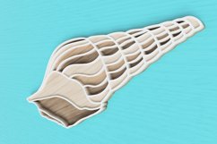 Layered Tropical Seashell Laser Cut File| Layered SVG Product Image 3