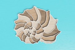 Layered Tropical Seashell Laser Cut File| Layered SVG Product Image 1