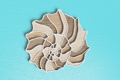 Layered Tropical Seashell Laser Cut File| Layered SVG Product Image 3