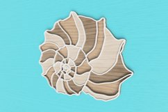 Layered Tropical Seashell Laser Cut File| Layered SVG Product Image 2