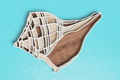 Layered Tropical Seashell Laser Cut File| Layered SVG Product Image 3