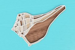 Layered Tropical Seashell Laser Cut File| Layered SVG Product Image 2