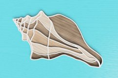 Layered Tropical Seashell Laser Cut File| Layered SVG Product Image 2