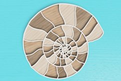 Layered Tropical Seashell Laser Cut File| Layered SVG Product Image 1
