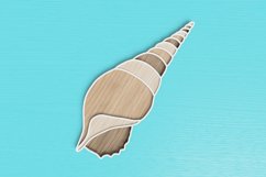 Layered Tropical Seashell Laser Cut File| Layered SVG Product Image 1