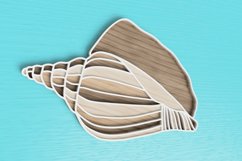 Layered Tropical Seashell Laser Cut File| Layered SVG Product Image 2
