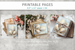 vintage seashell junk journal pages, scrapbook papers Product Image 8