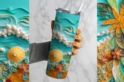 Seashells Tumbler Wrap, 20 oz tumbler wrap, Seashells Tumbler Wrap, Seashells Png