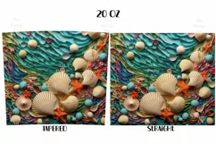 Seashells Tumbler Wrap, 20 oz tumbler wrap, Seashells Tumbler Wrap, Seashells Png