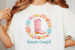 Seaside Cowgirl Boot Western Summer PNG Product Image 3