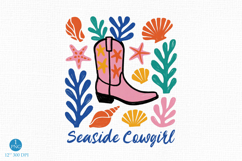 Seaside Cowgirl PNG, Coastal Cowgirl Sublimation Design Product Image 1