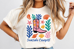 Seaside Cowgirl PNG, Coastal Cowgirl Sublimation Design Product Image 2