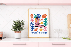 Seaside Cowgirl PNG, Coastal Cowgirl Sublimation Design Product Image 3