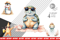 Seaside Critter Friends Clipart Product Image 1
