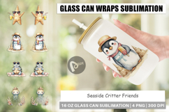 Glass Can Seaside Critter Friends Product Image 1