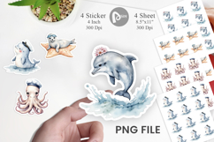 Seaside Critter Friends Sticker Product Image 1