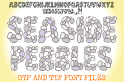 Seaside Pebbles Stone Lettering ABC Font Type by Squeeb Creative