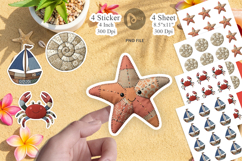 Seaside Quilted Beach Sticker Product Image 1