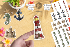 Seaside Quilted Beach Sticker Product Image 1