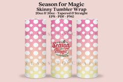 season for magic skinny tumbler sublimation wrap with high resolution 300 DPI and transparant background perfect for 20oz and 30oz skinny tumbler