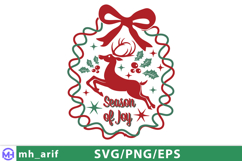 Christmas Season of Joy Hand-Drawn SVG PNG T-shirt Design Product Image 1