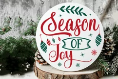 Season Of Joy SVG ,Christmas Round SVG Design Product Image 3