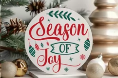 Season Of Joy SVG ,Christmas Round SVG Design Product Image 2