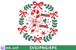 Christmas Season of Sweets Hand-Drawn SVG T-shirt Design Product Image 1