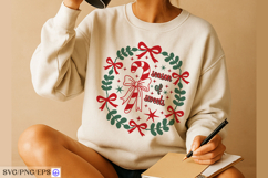 Christmas Season of Sweets Hand-Drawn SVG T-shirt Design Product Image 3