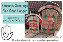 Season&#039;s Greetings Sled Door Hangers Product Image 1