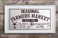 Seasonal farmers market since SVG, Farmhouse Home Sig Product Image 1