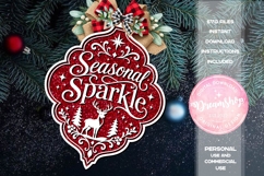 Seasonal Sparkle Deer Ornament SVG Product Image 1