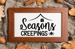 Seasons Creepings Sign SVG, Farmhouse Halloween Sign Product Image 3
