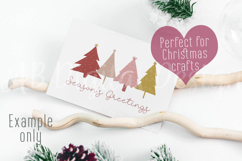 Modern Pink Christmas Trees PNG Sublimation Design Product Image 3