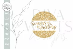 Season's Greetings SVG Christmas Door Hanger svg Snowflakes Product Image 2