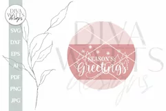 Season's Greeting SVG Winter Door Hanger SVG Christmas Door Product Image 2